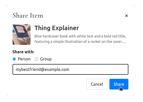 ItemMap share functionality for sending room inventories
